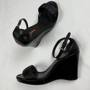 Black wedge heels (36)