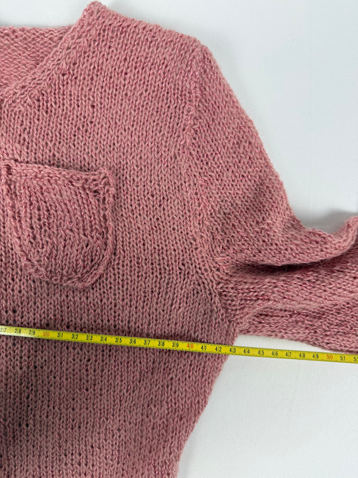 Pink knitted cardigan jumper (L)