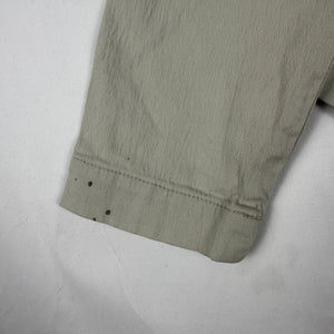 Beige cotton zip up tight fit jacket (L)