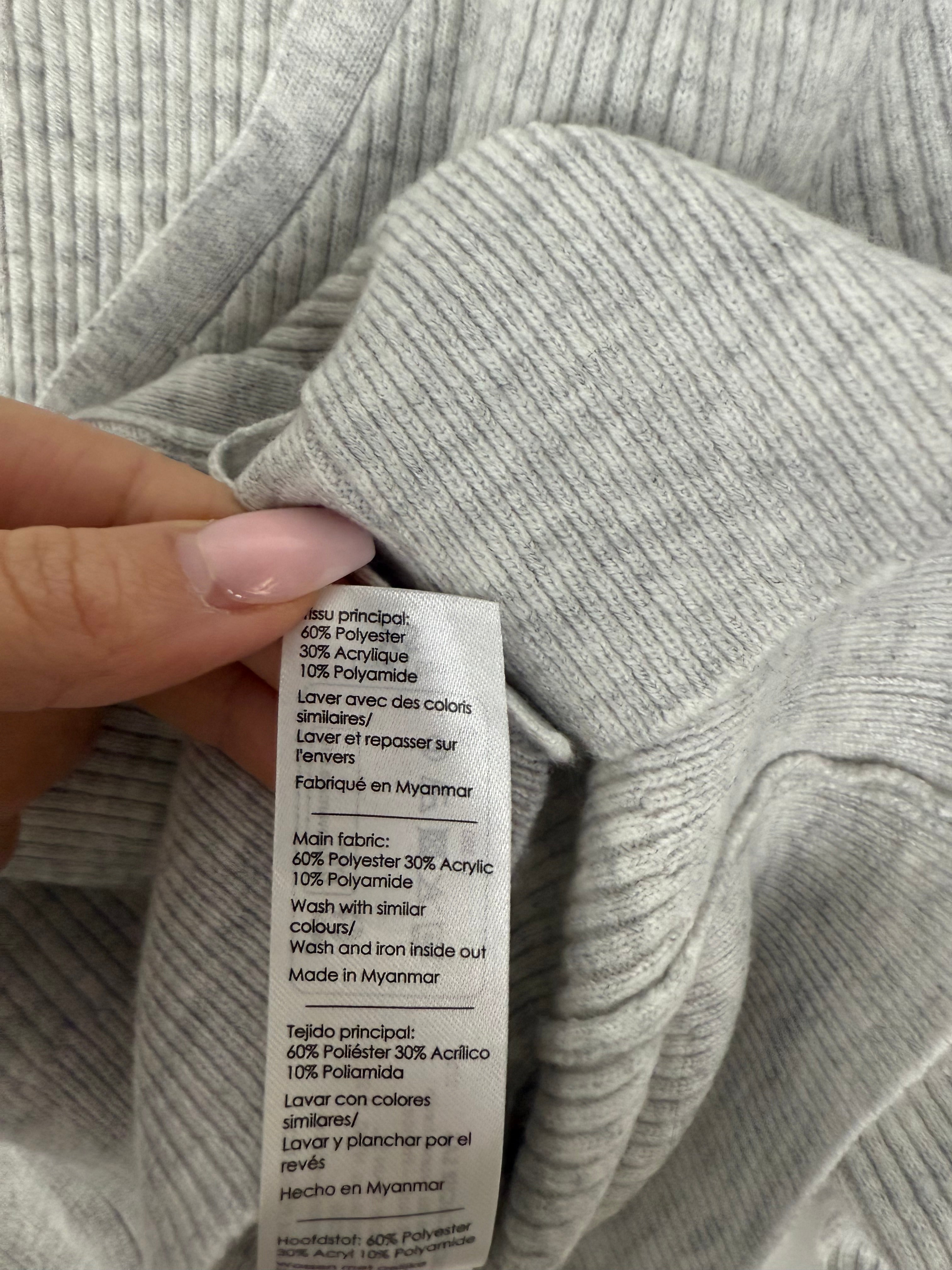 Grey super soft ribbed cardigan jumper (XS)