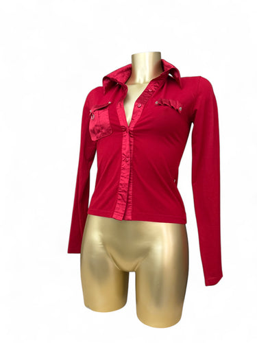 Red office siren long sleeves shirt (S/M)