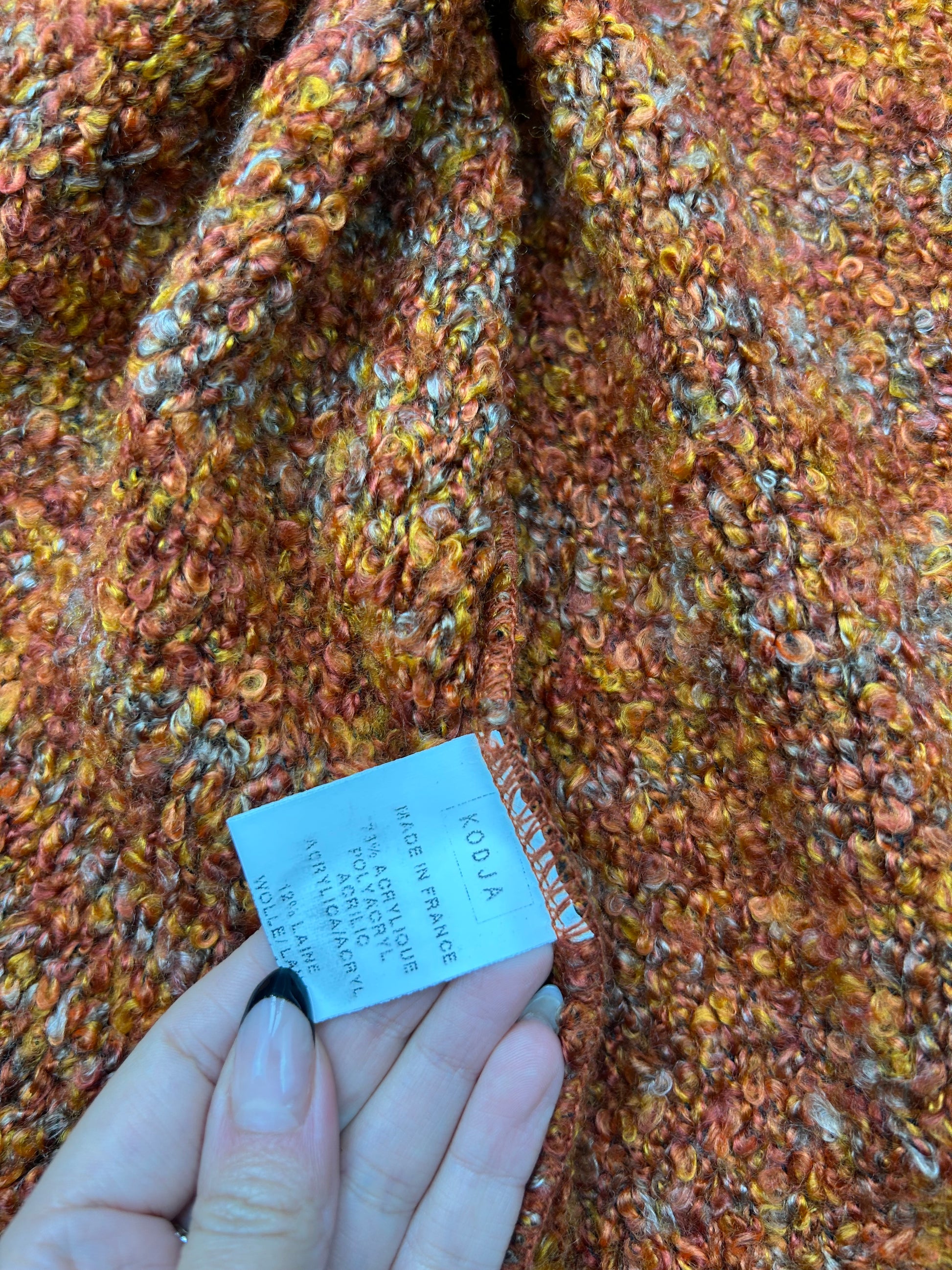 Orange cardigan  jumper (One size)