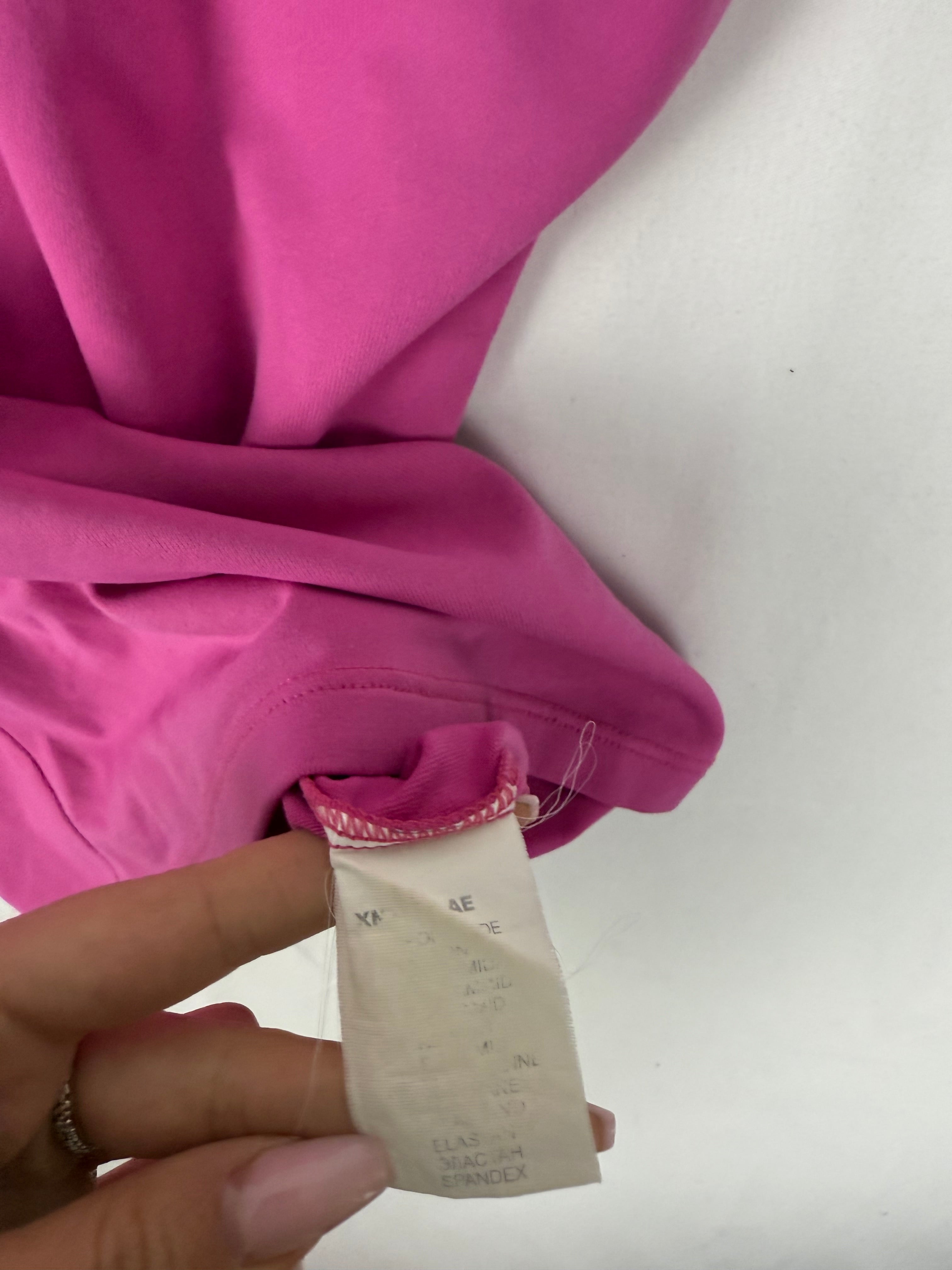 Pink lycra tight fit top (S)
