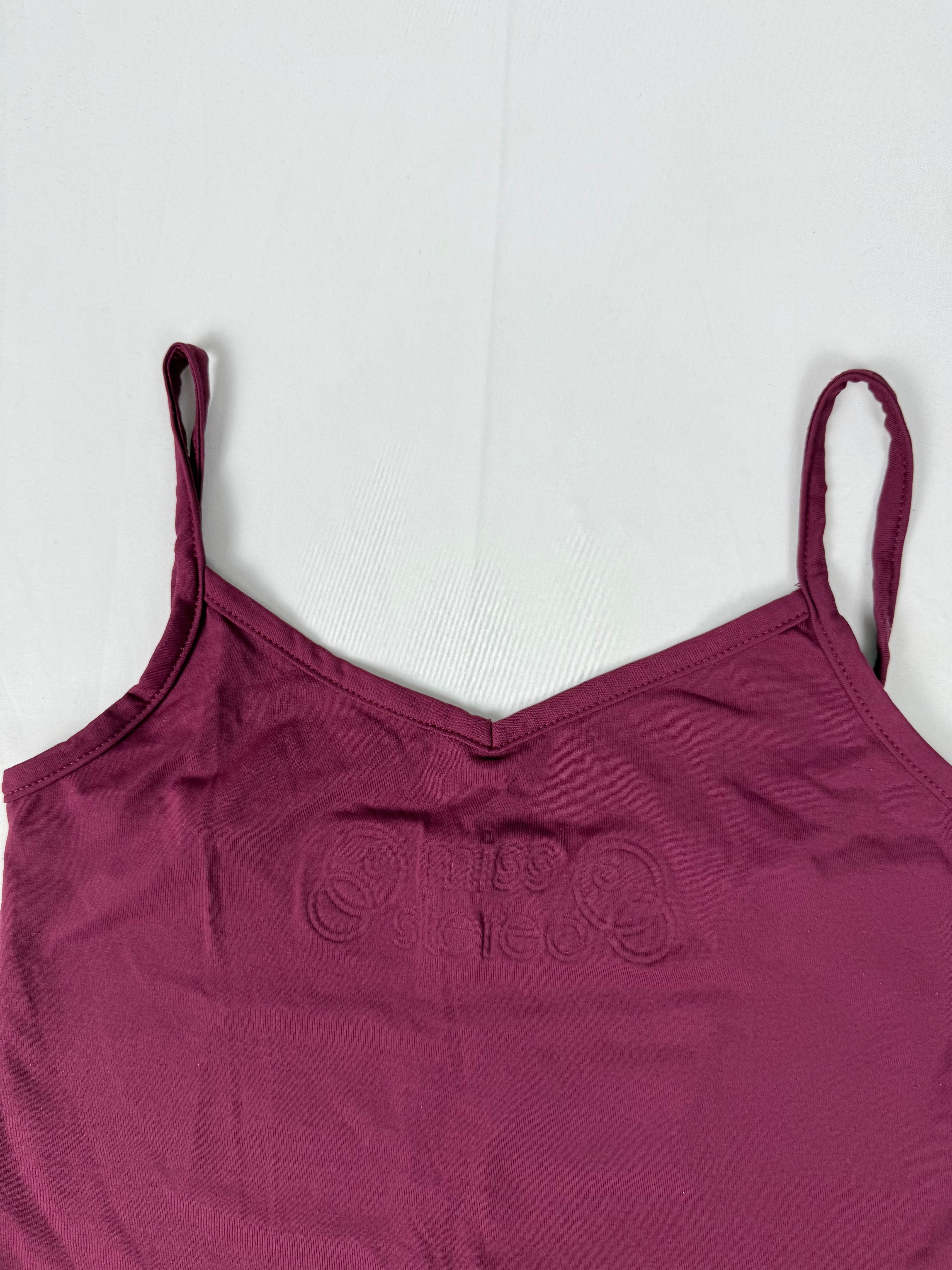 Purple tight fit cami top (M)