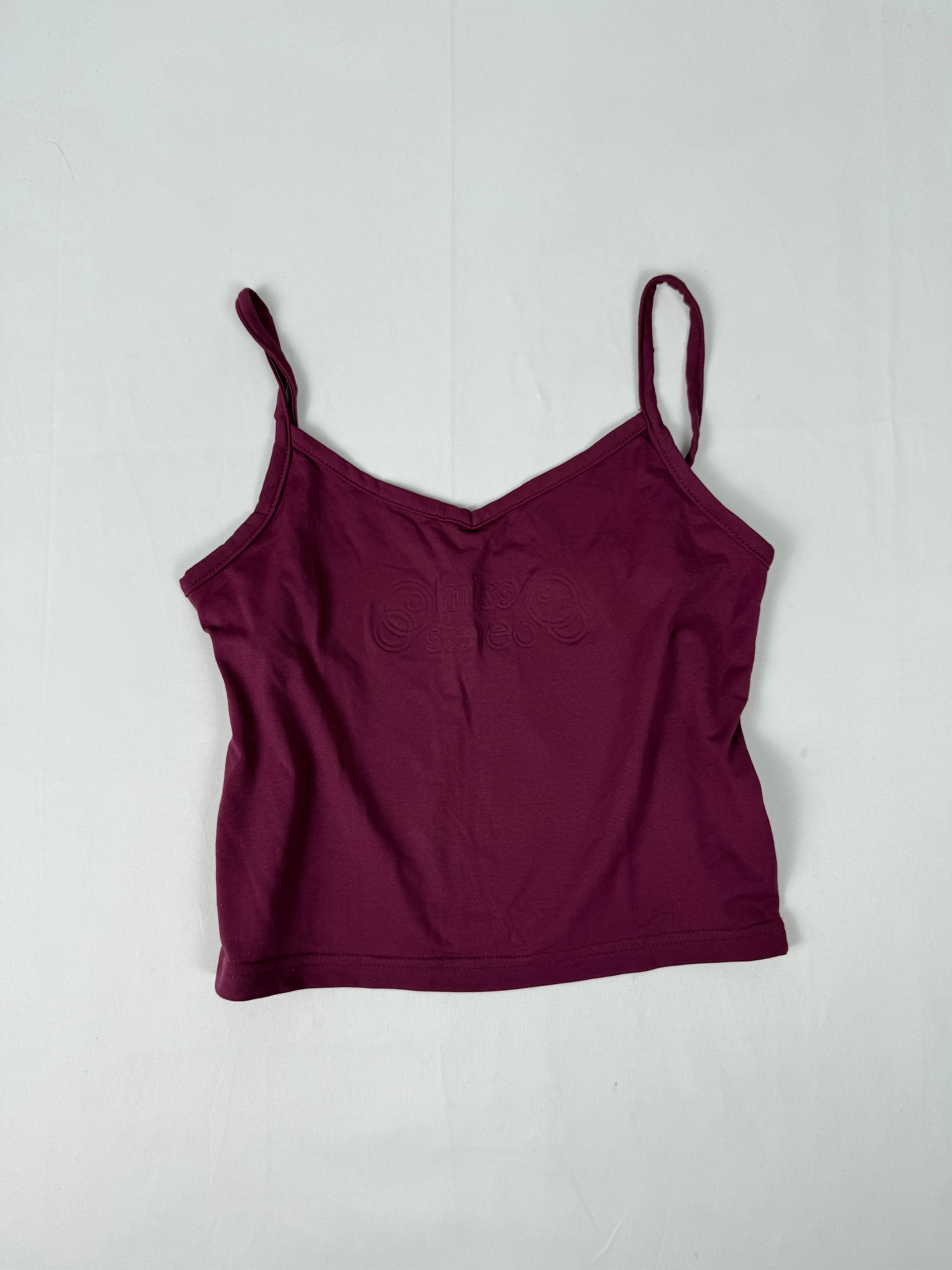 Purple tight fit cami top (M)