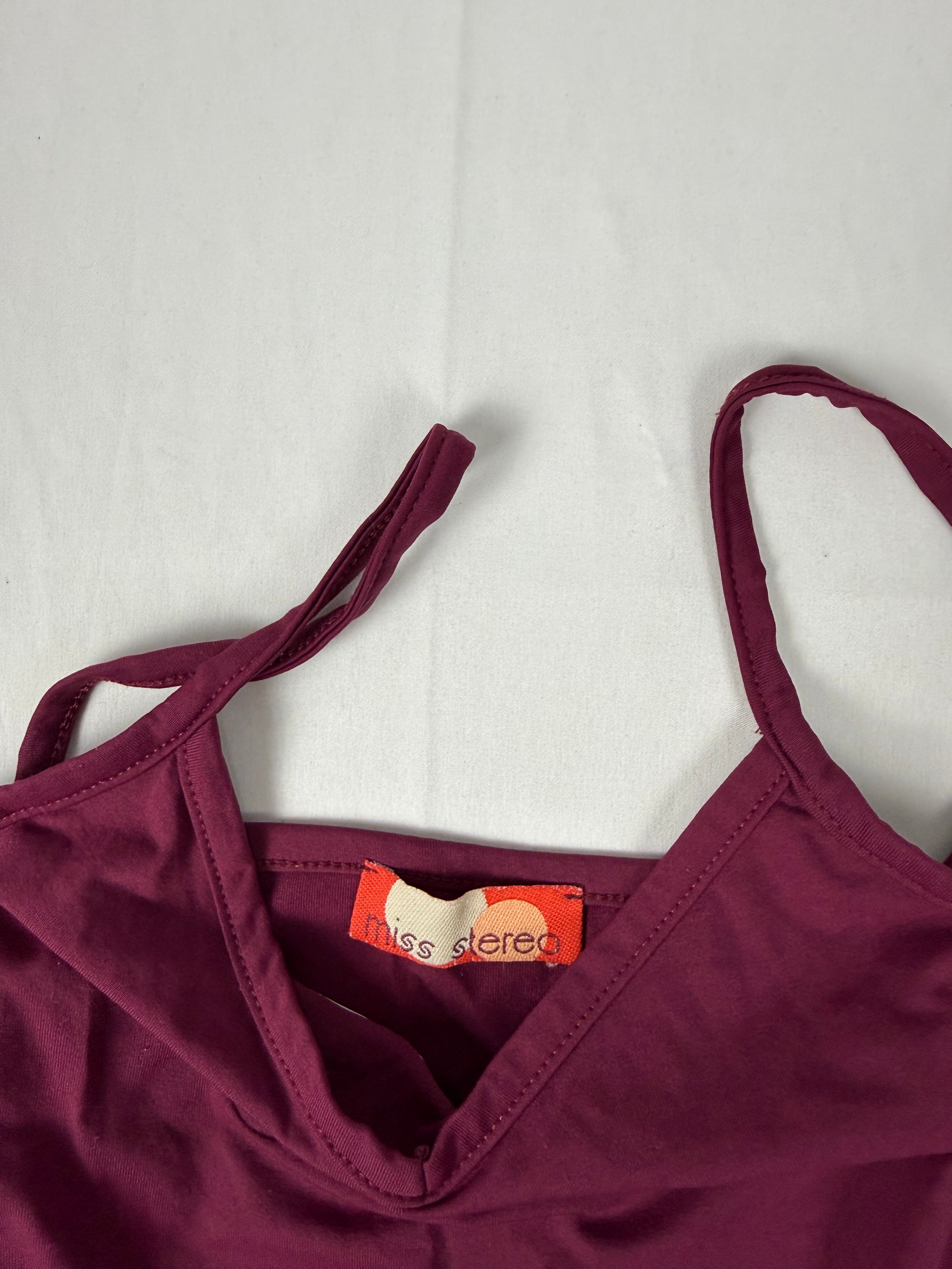 Purple tight fit cami top (M)