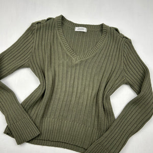 Khaki V neck  jumper (S)