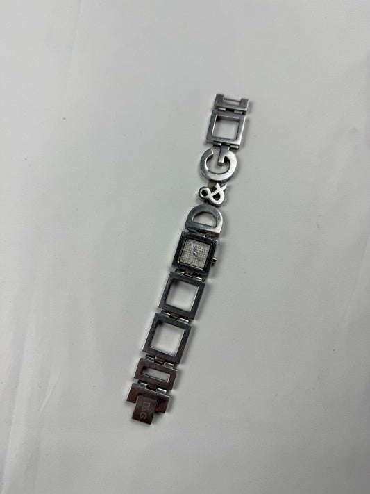 Vintage silver inox  bracelet jewelry watch