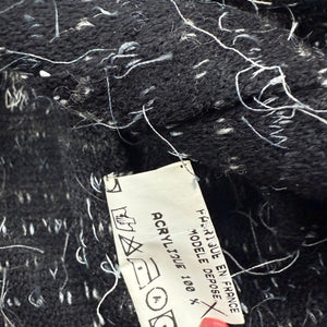 Grey faux fur neck long cardigan (S/M)