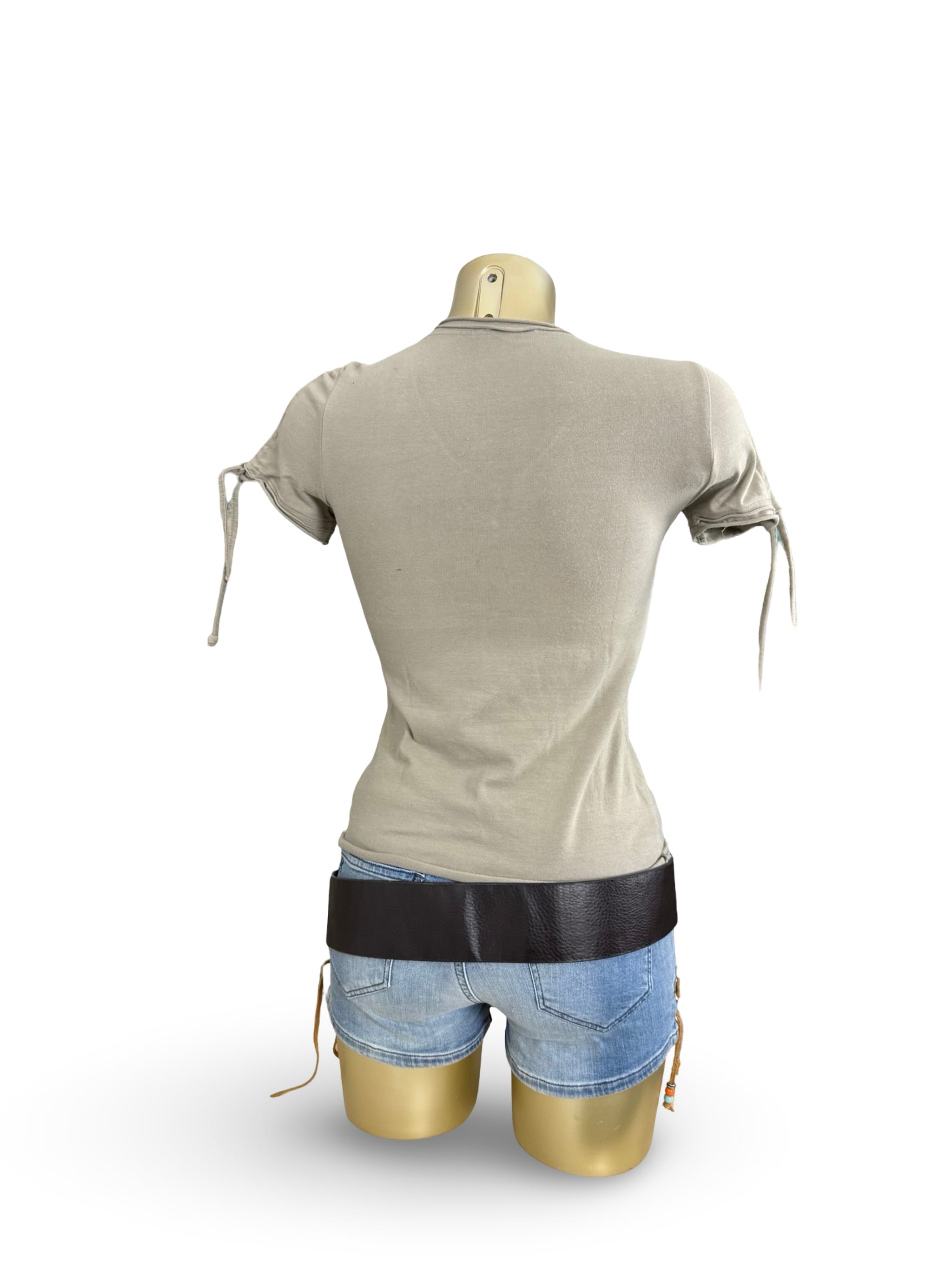 Khaki graphic cotton tee (S/M)