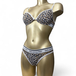 Panther silky underwear set bra + panty FR 90C (S)