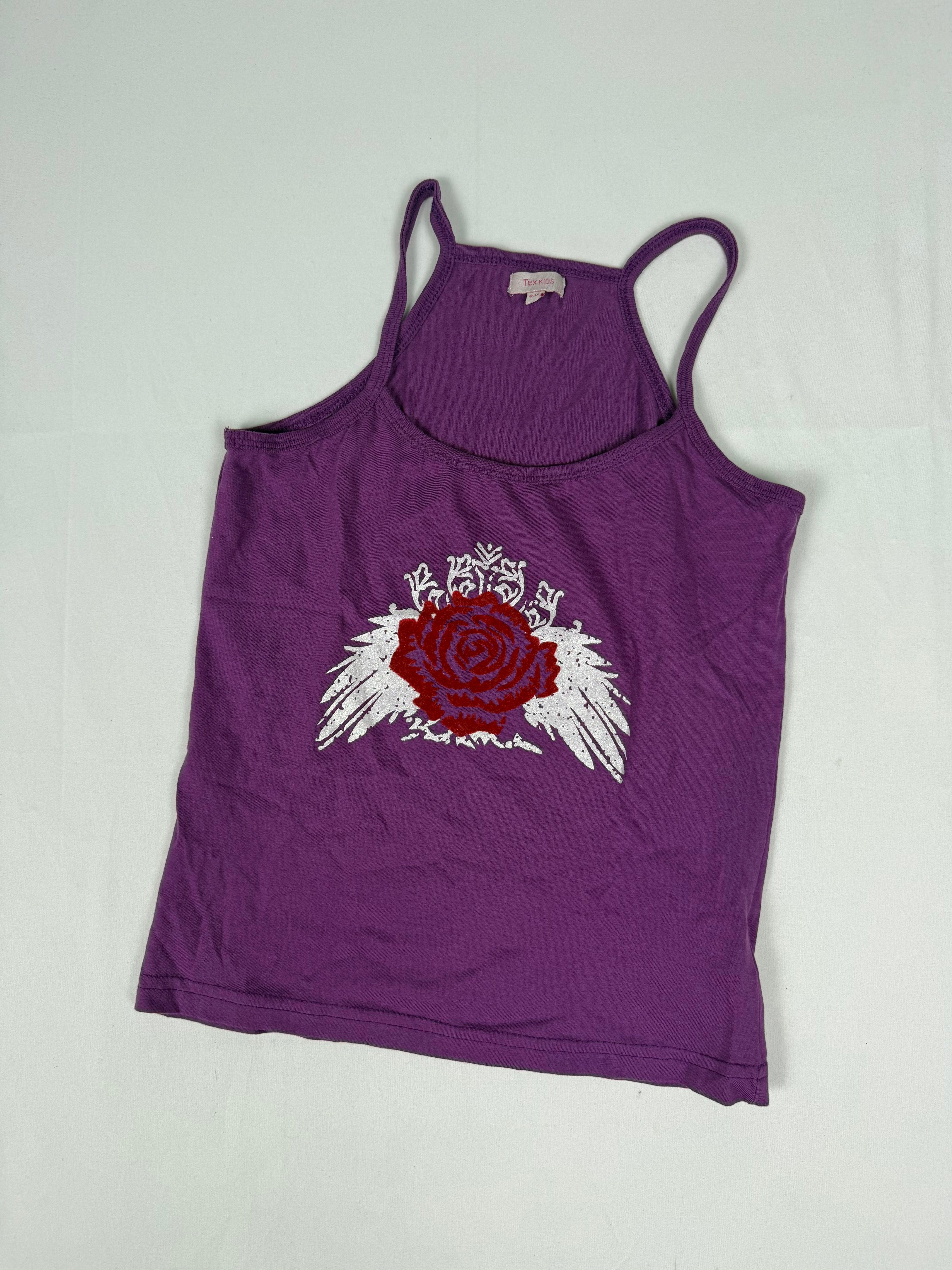 Purple graphic cotton top (S/M)
