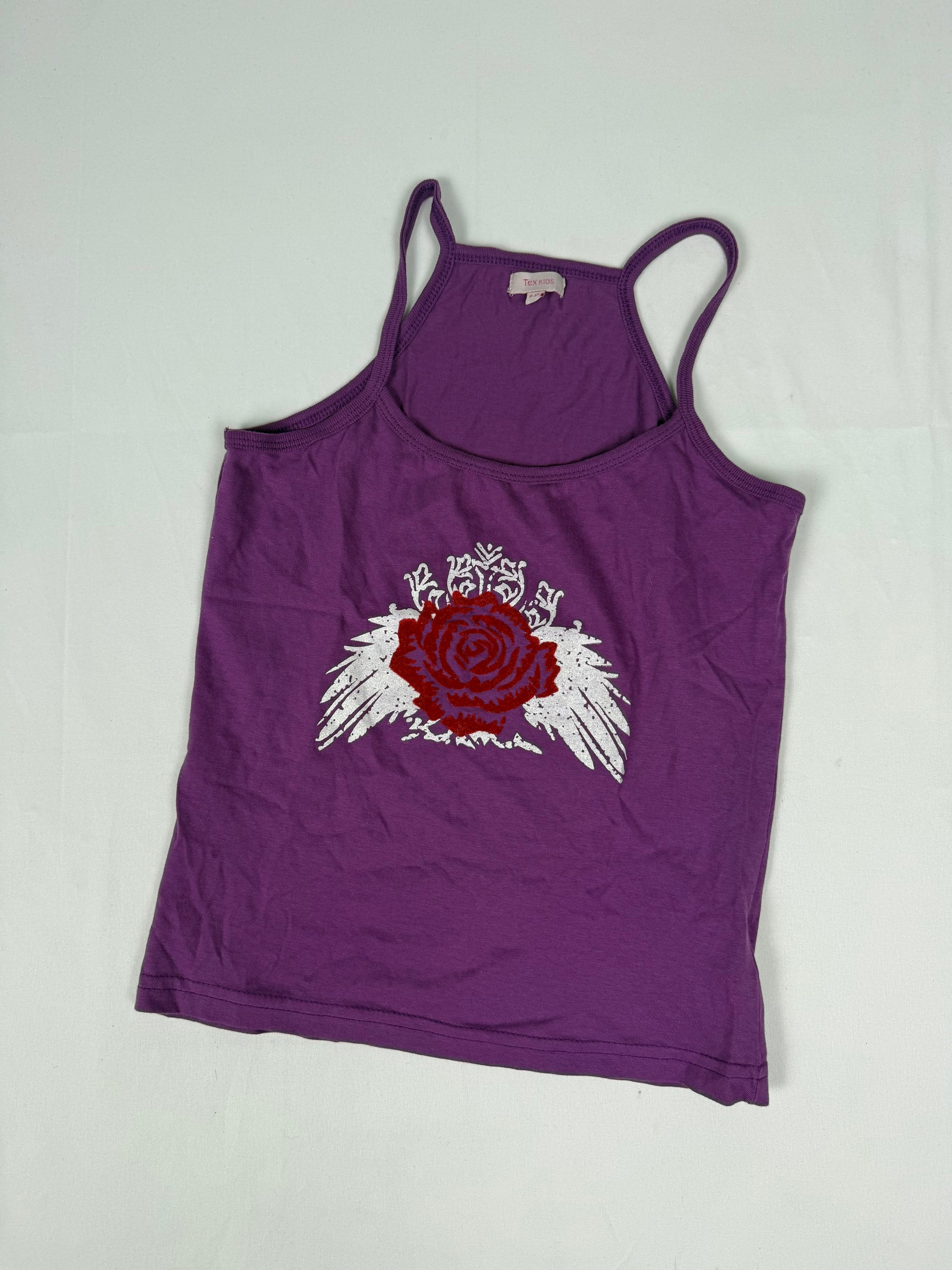 Purple graphic cotton top (S/M)