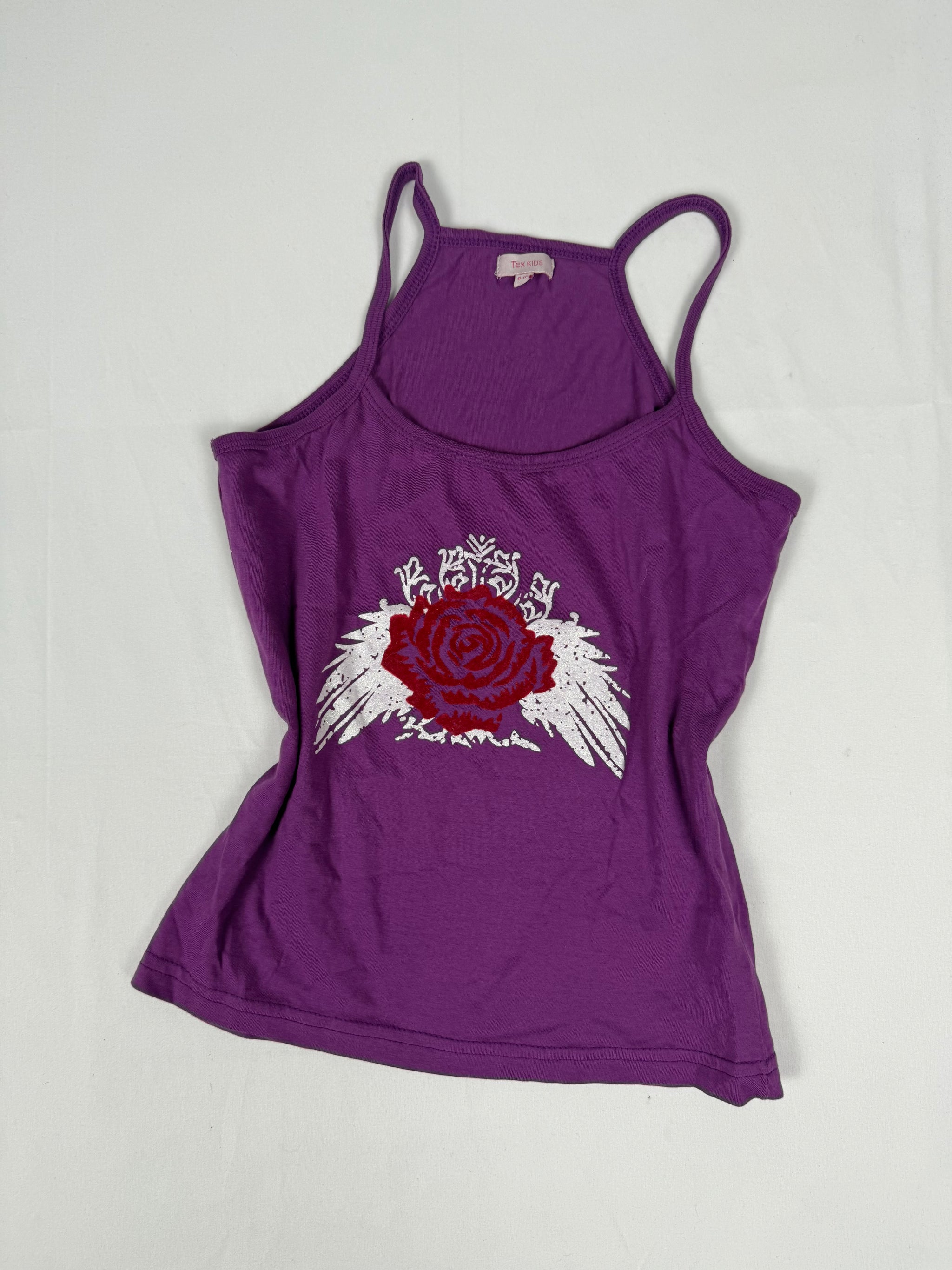 Purple graphic cotton top (S/M)