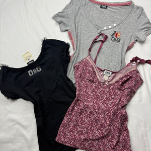 Purple floral tight fit lycra babydoll cami top (XS)