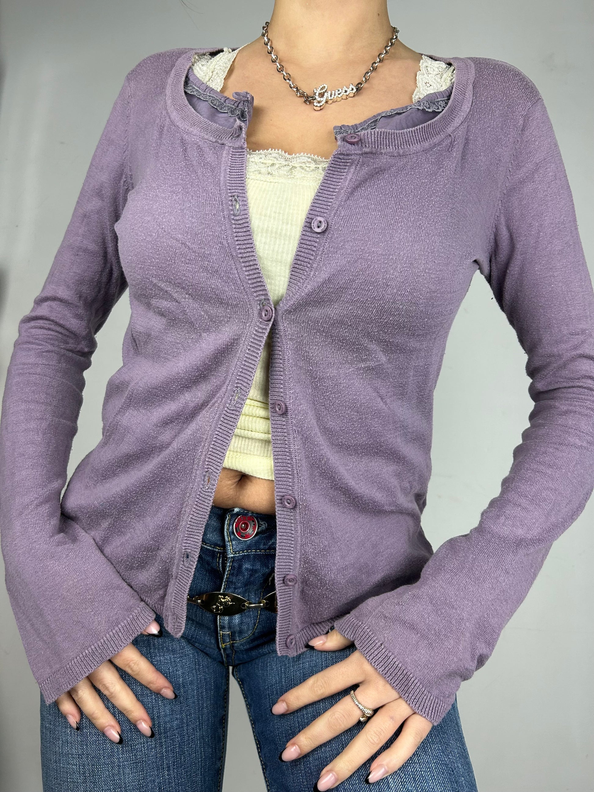 Purple cardigan  jumper (M/L)