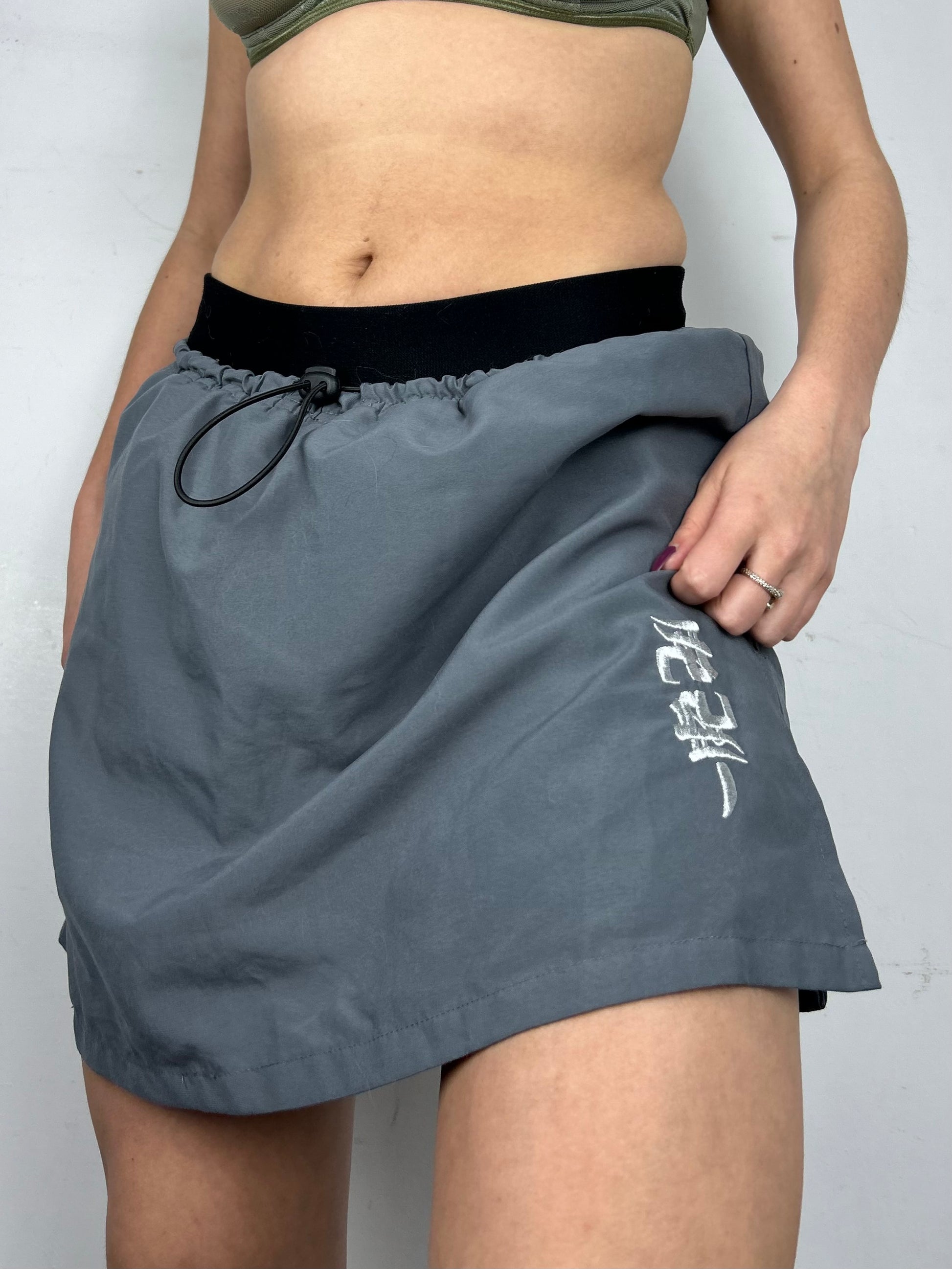 Grey low rise sporty mini skort (S)