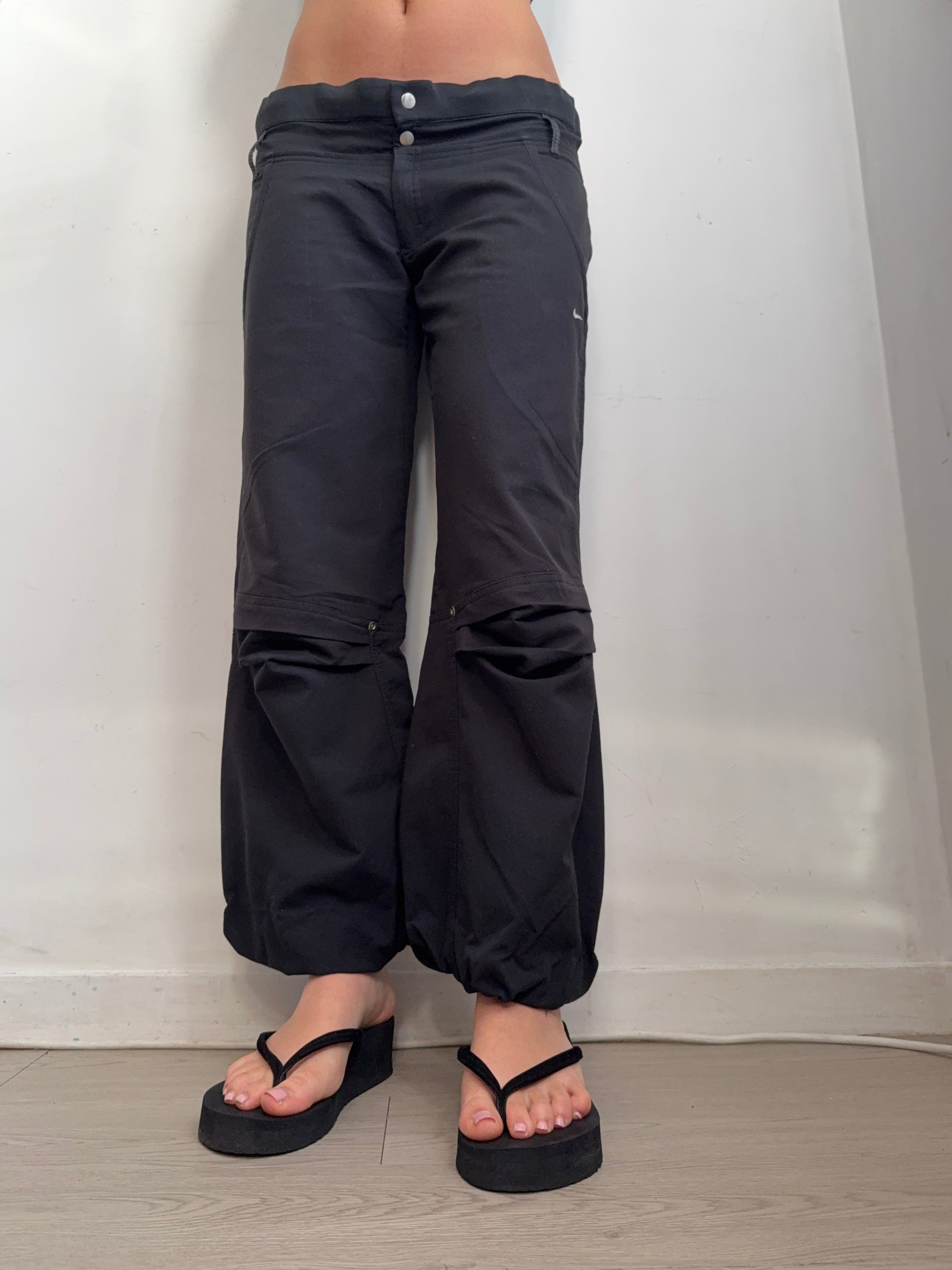 Black low rise baggy pants (XL)