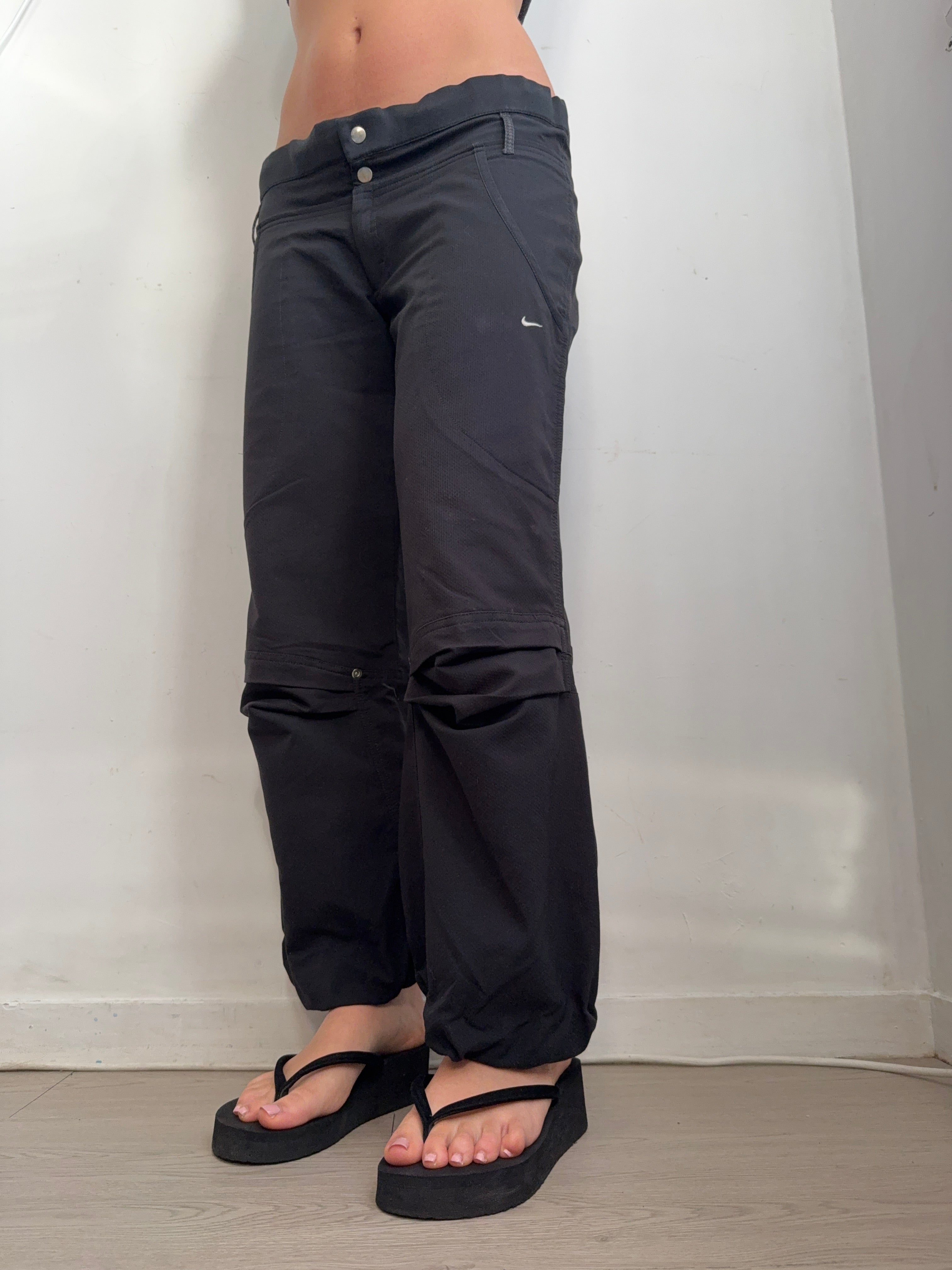 Black low rise baggy pants (XL)