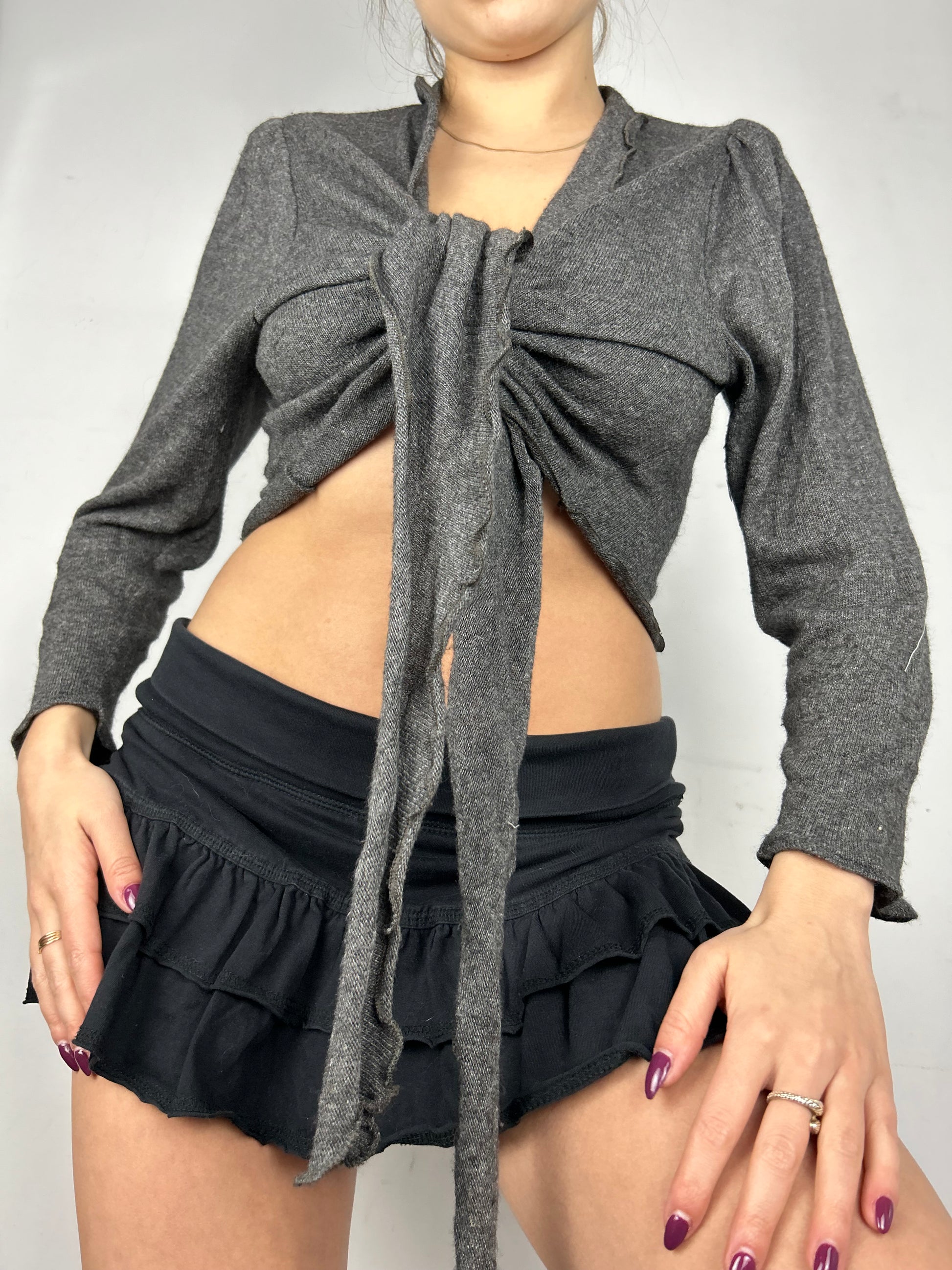 Grey cardigan jumper (S/M)