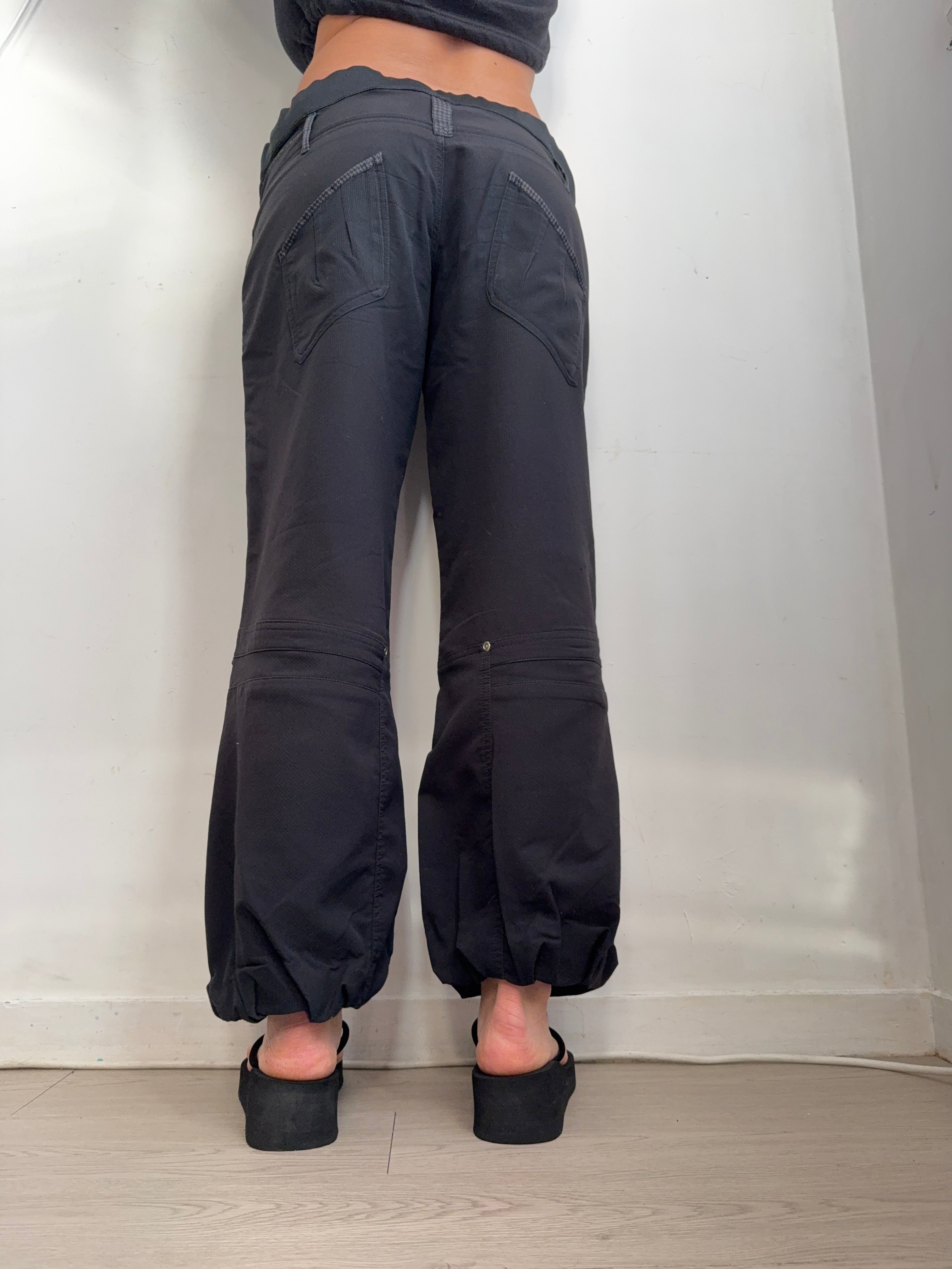 Black low rise baggy pants (XL)