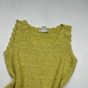 Yellow crochet tank top (M)