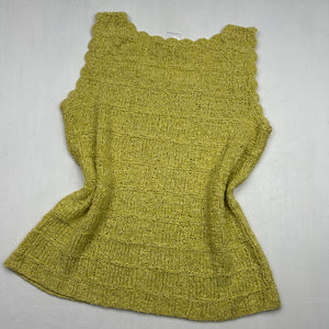 Yellow crochet tank top (M)
