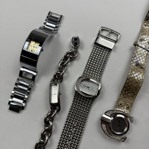 Vintage silver beige bracelet watch jewelry