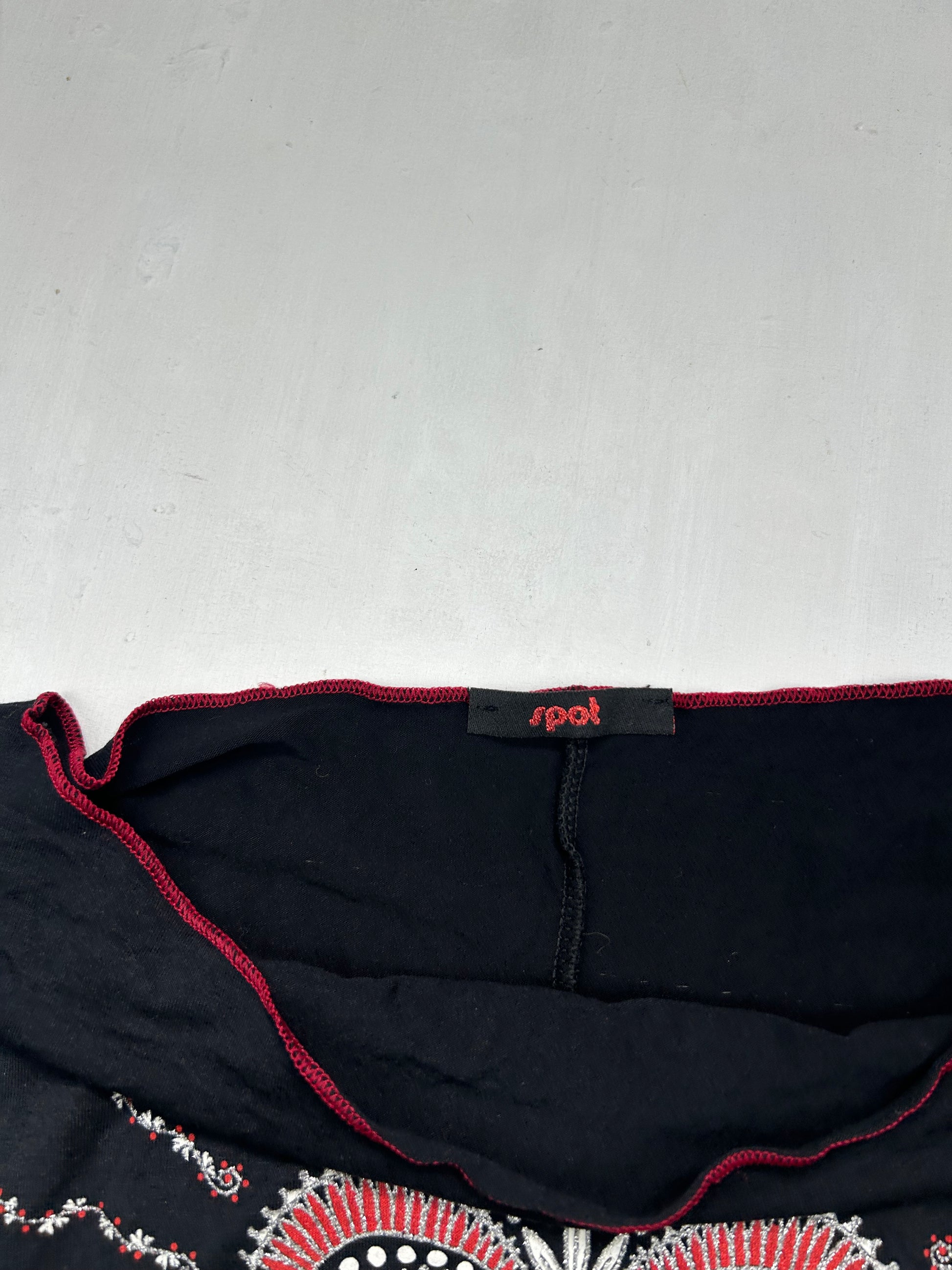 Black graphic  long sleeves top (S/M)