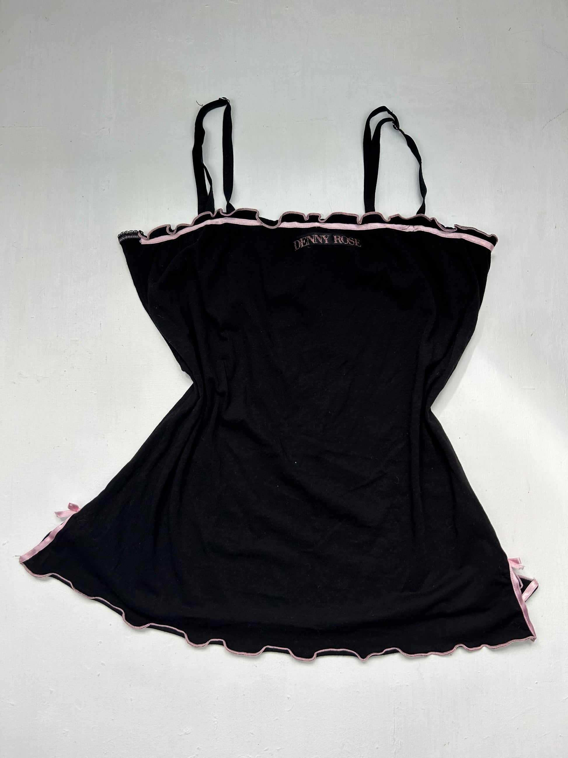 Lettuce hem coquette cami top (M)