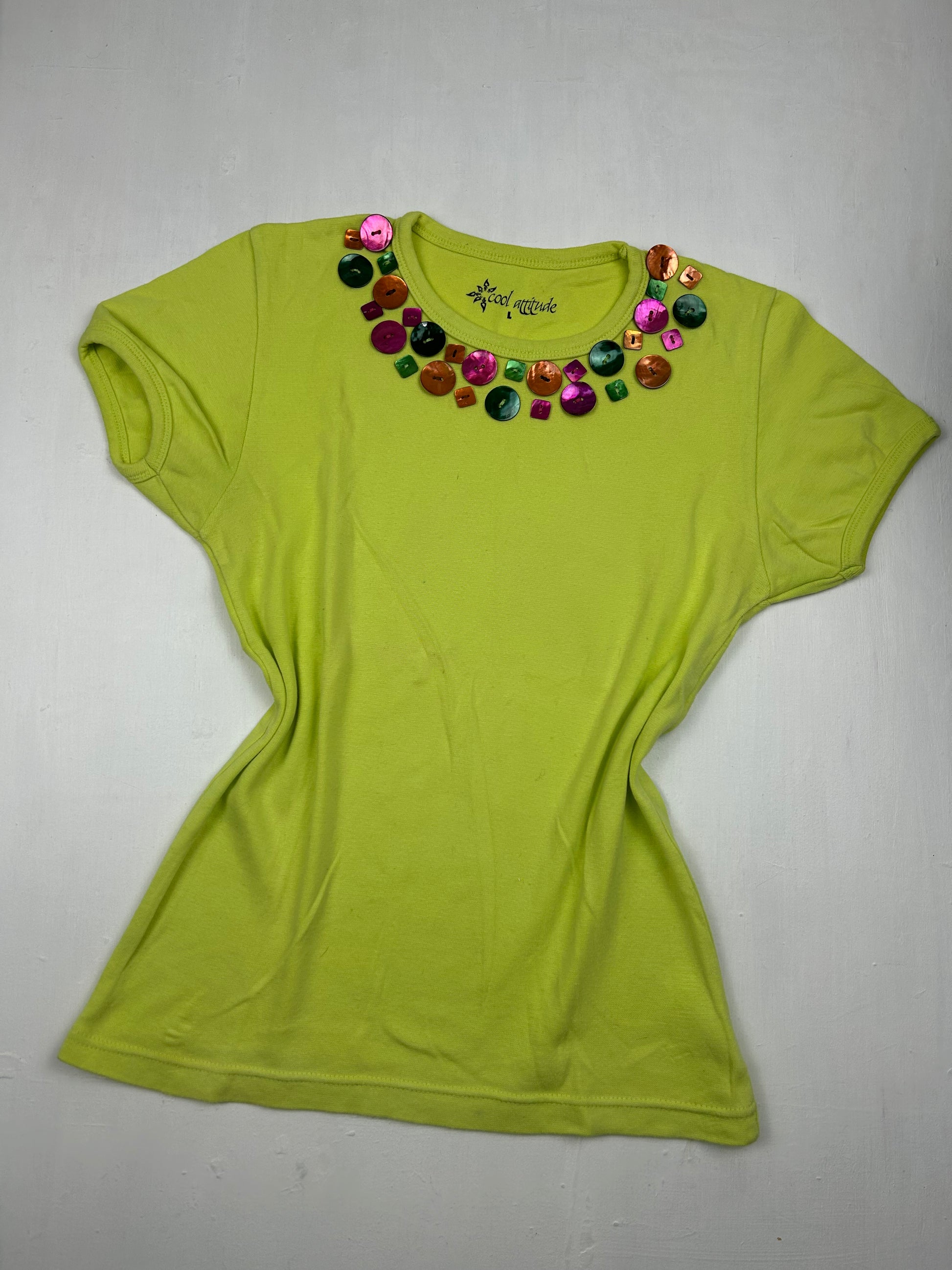 Green tight fit stretchy tee (M)