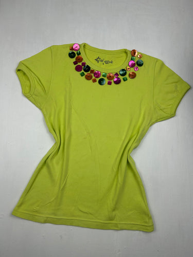 Green tight fit stretchy tee (M)