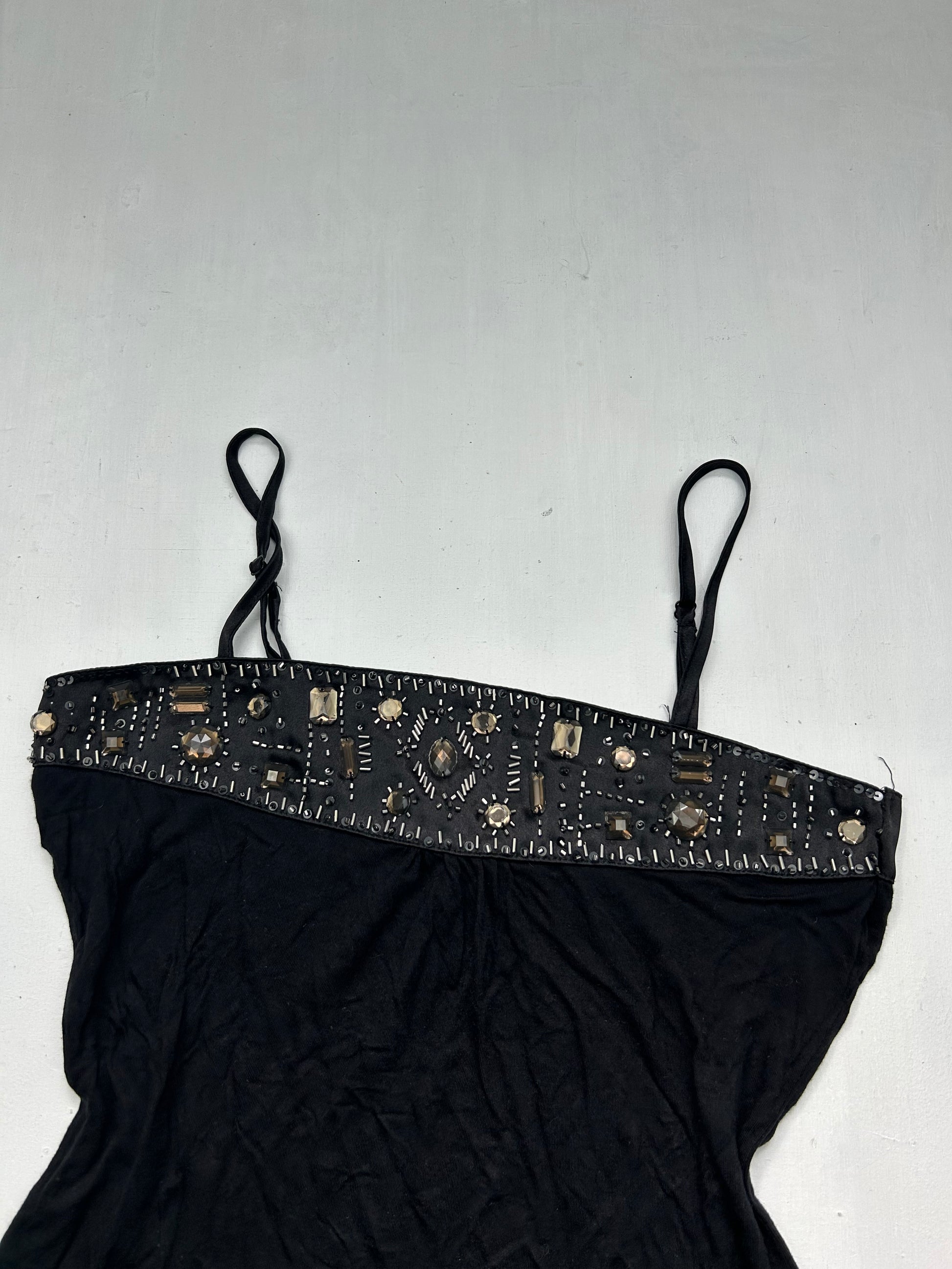Black peals cami top (S)