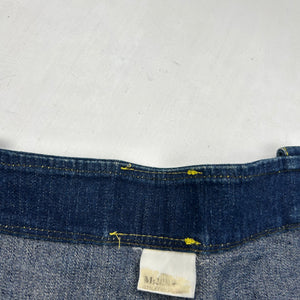 Navy denim pleated mini skirt (M)