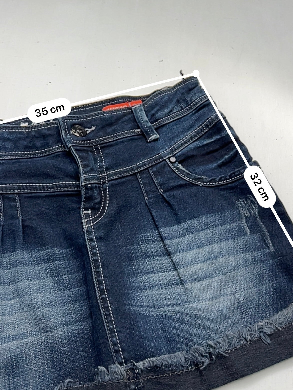 Navy denim mini skirt (XS)