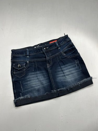 Navy denim mini skirt (XS)