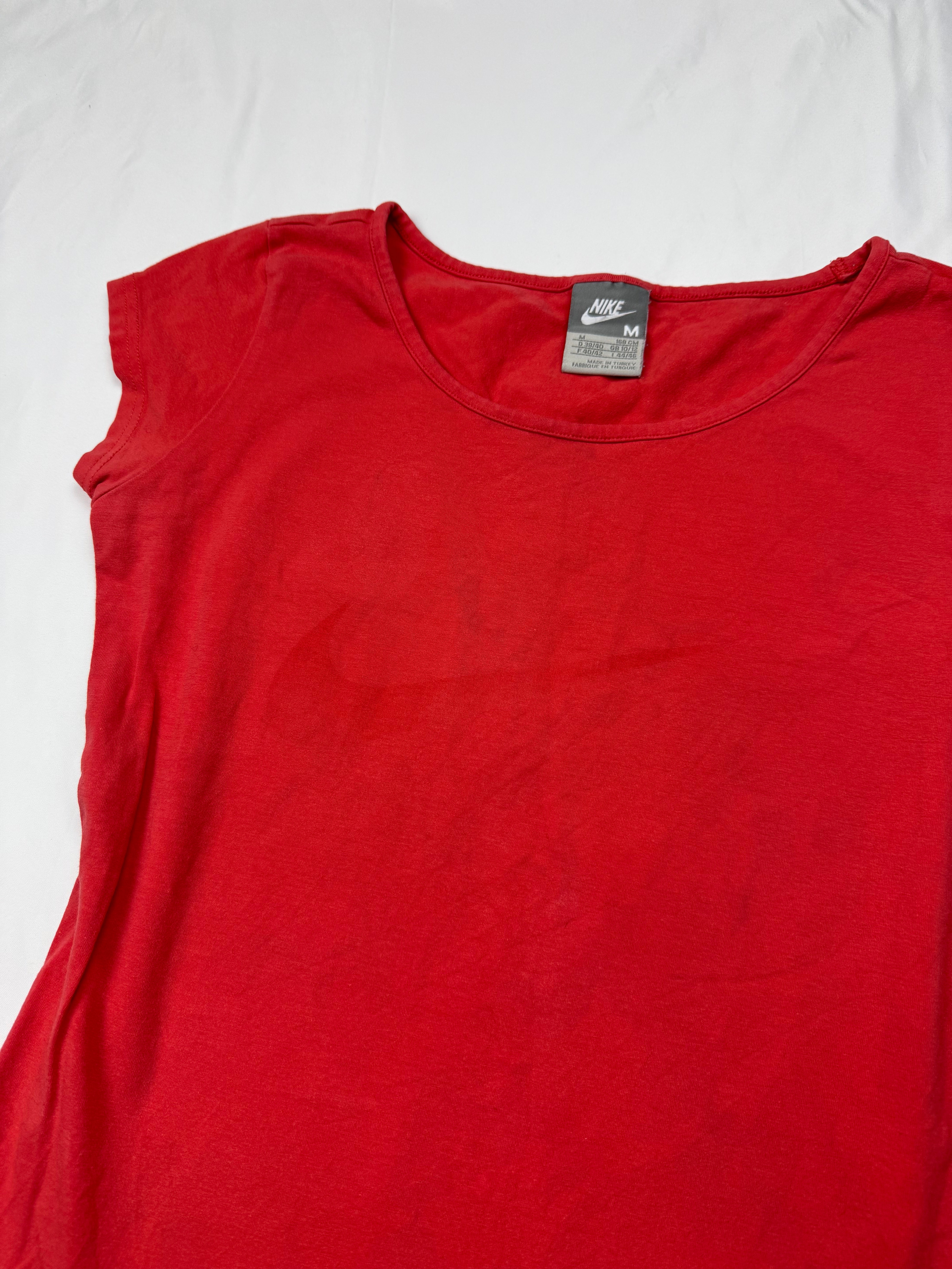 Red logo cotton tee (M)