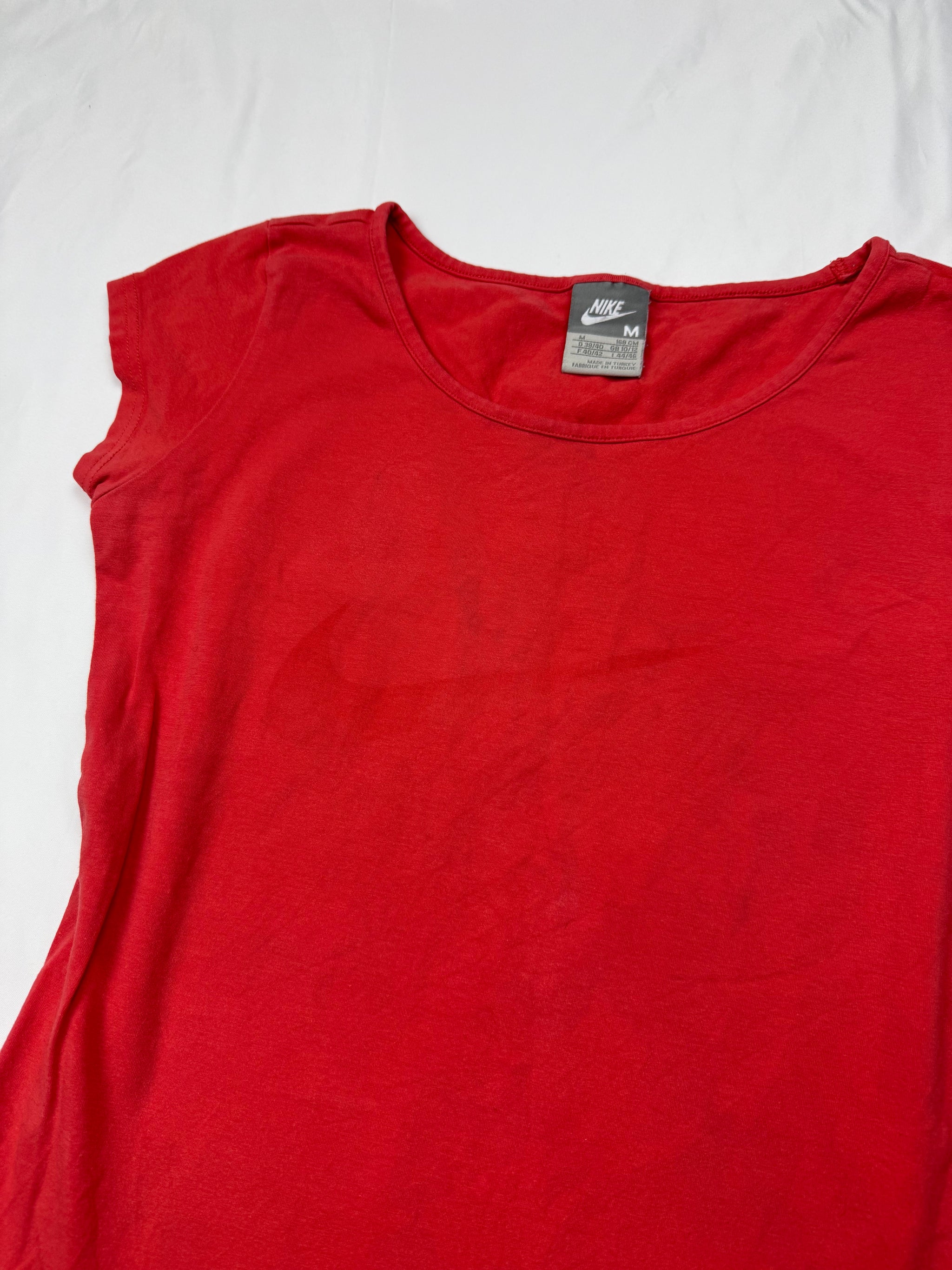 Red logo cotton tee (M)