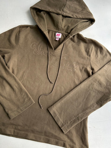 Khaki 90s sweatshirt hoodie (S/M)