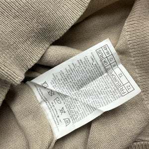 Beige tight fit cotton jumper (M)