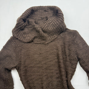 Brown turtleneck tight fit jumper (S)