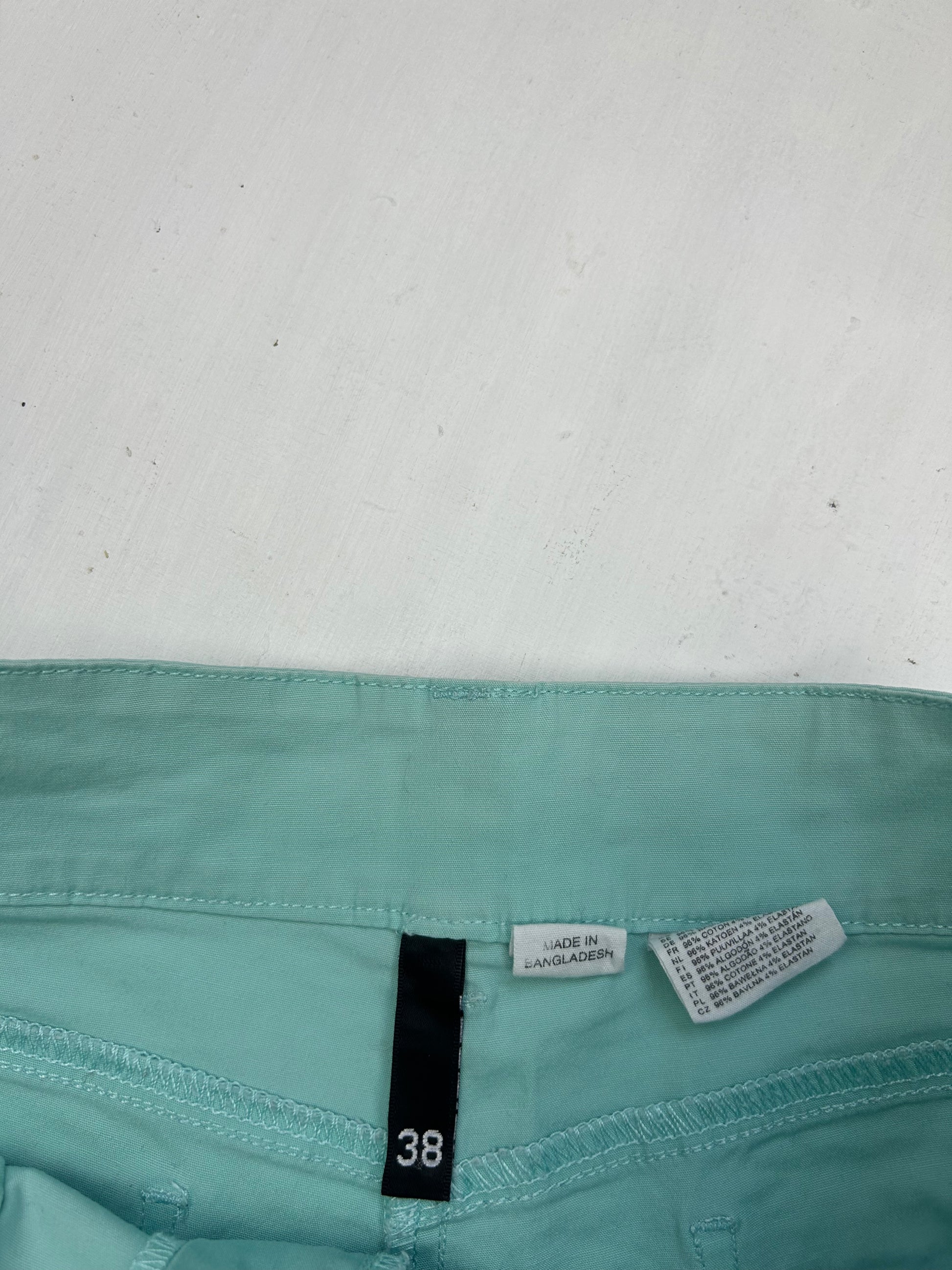 Blue low rise mini / micro office short (S)