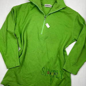 Green half zip logo sweatshirt (M)