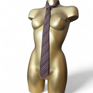 Purple striped tie