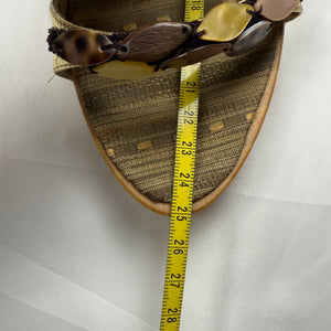 Khaki seashells heels mules (37)