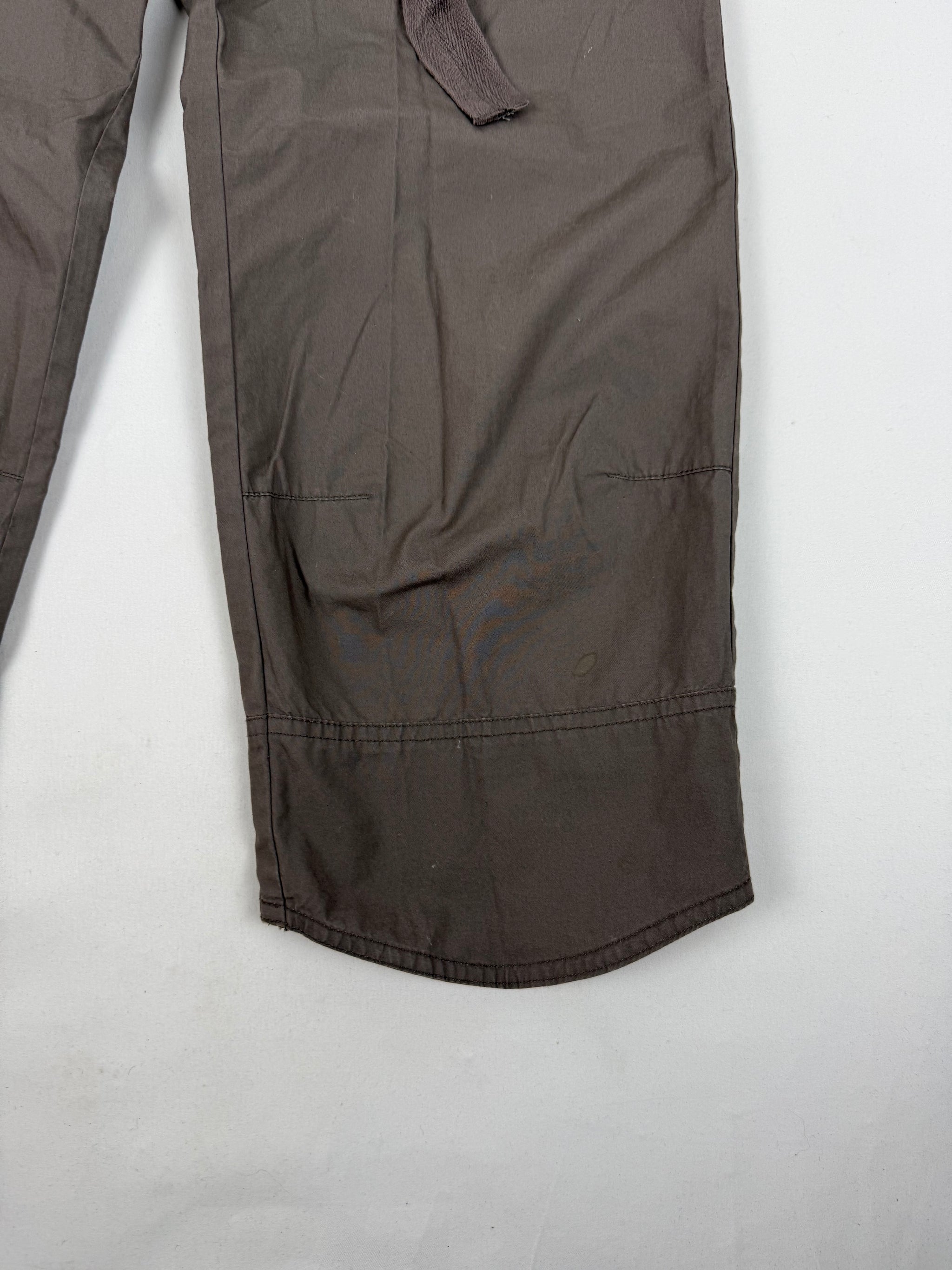 Khaki low rise capri pants with belt (XS/S)