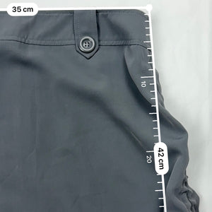 Grey ruched adjustable mini office skirt (S)