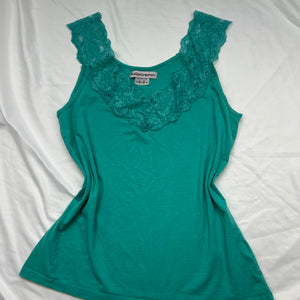 Green lace cami top (M/L)