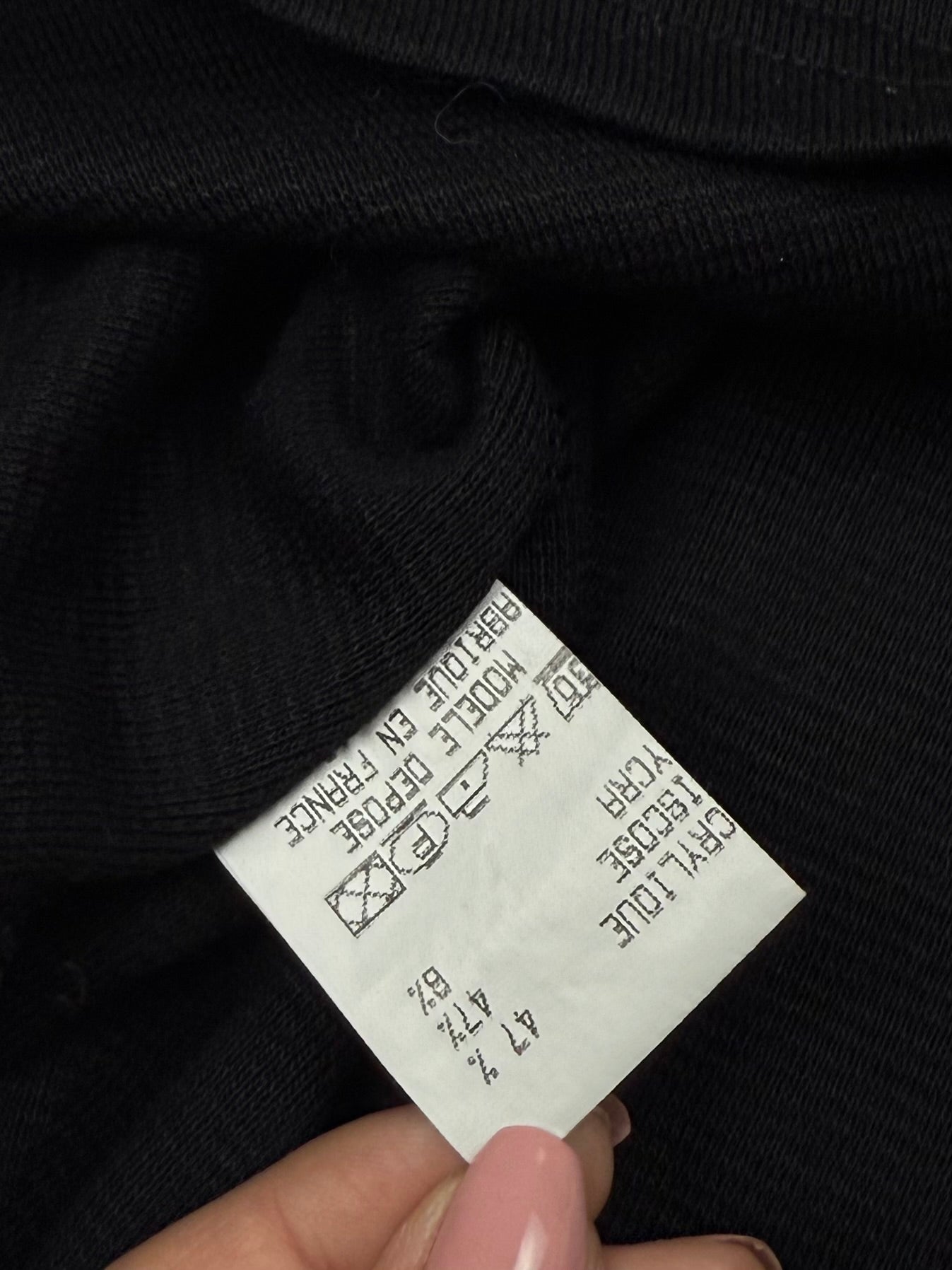 Black cotton long sleeves top (L)