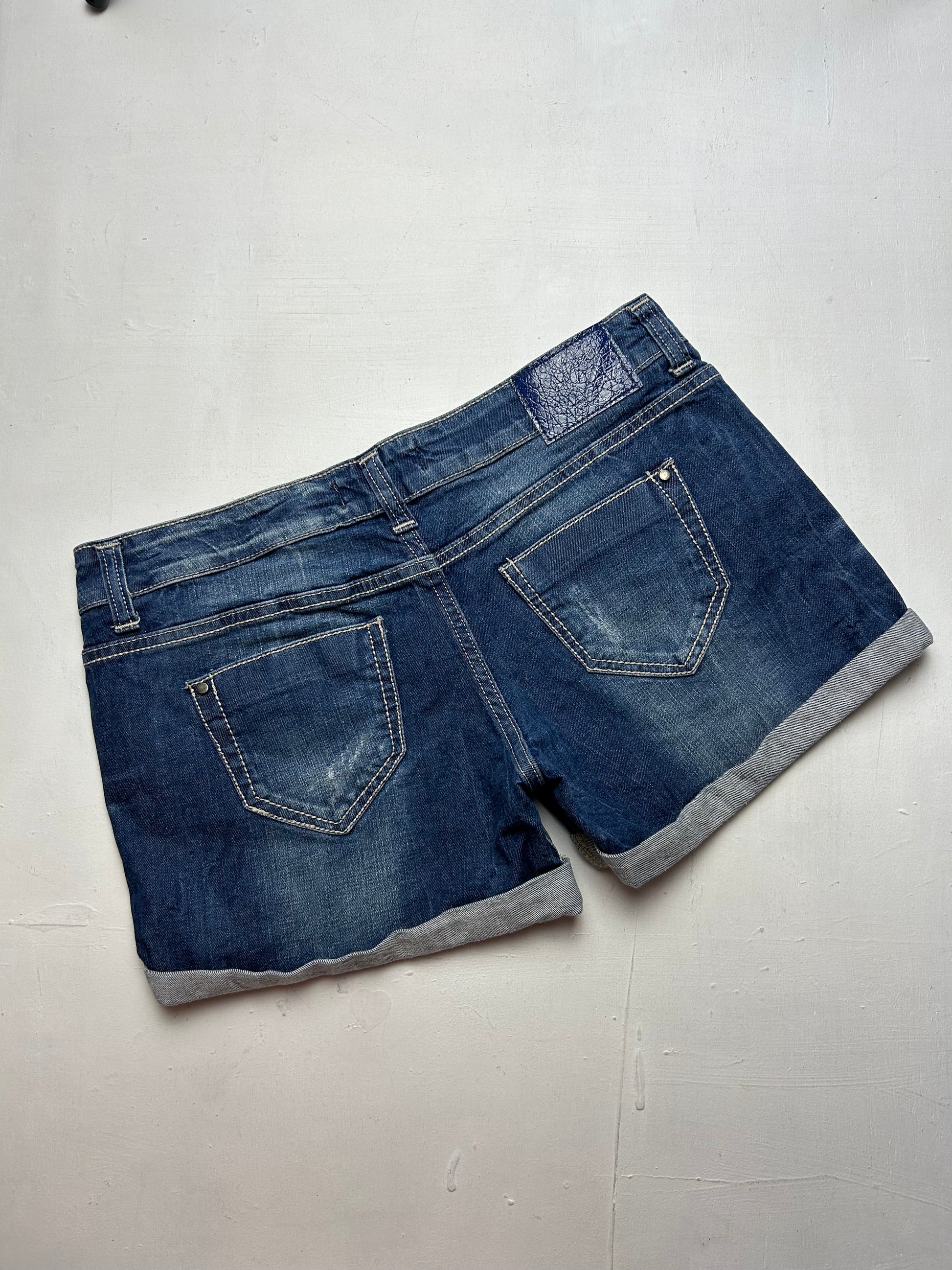 Navy blue low rise mini / micro short (S/M)